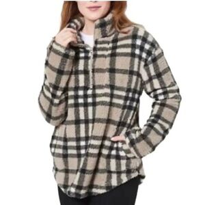 Koolaburra by UGG Brushed Back Sherpa Funnel Neck Pullover Women’s Medium